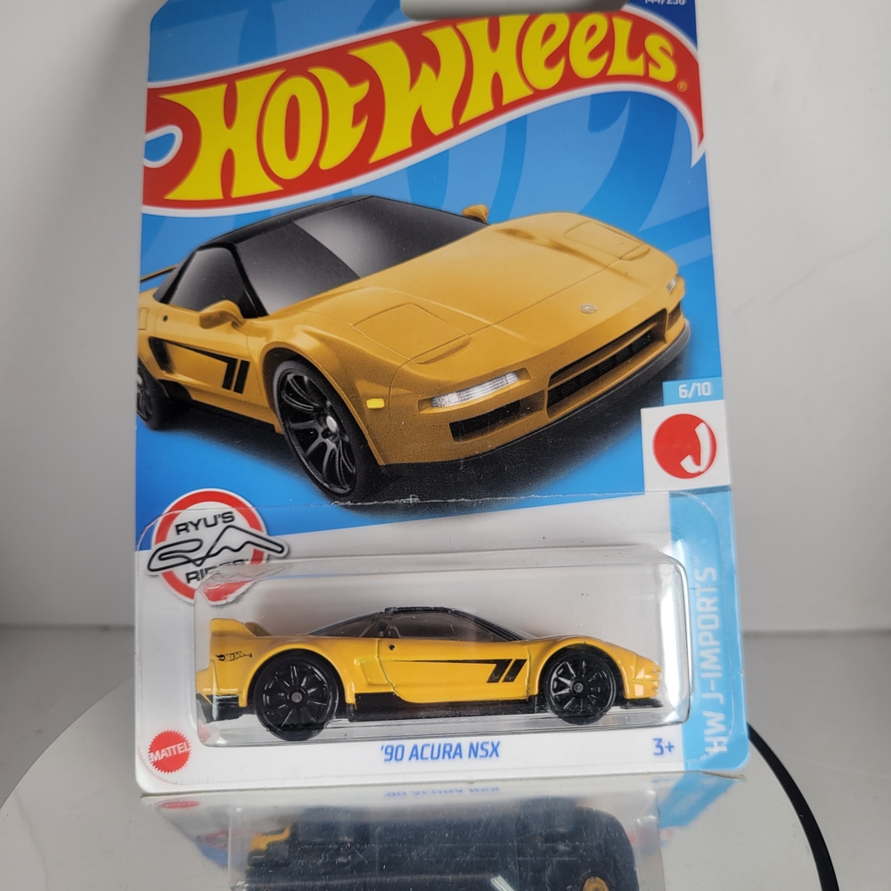 '90 Acura NSX Hot Wheels Diecast Car - Yellow